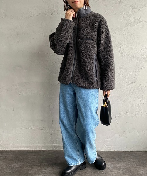 「GYMPHLEX」 ブルゾン L チャコール レディース_画像9