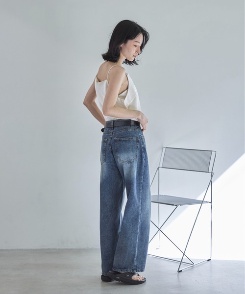 「feepur」 キャミソール MEDIUM ブラック レディース_画像6