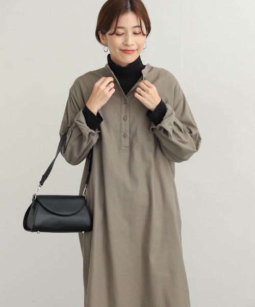 「URBAN RESEARCH DOORS」 長袖ワンピース MEDIUM ネイビー レディース_画像2