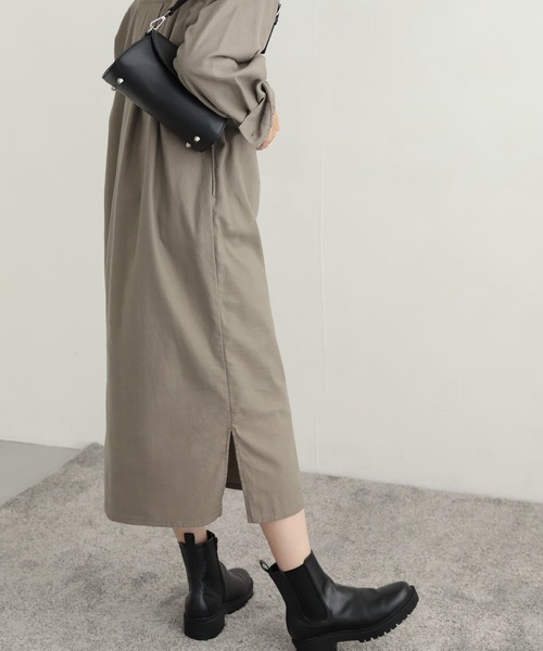 「URBAN RESEARCH DOORS」 長袖ワンピース MEDIUM ネイビー レディース_画像5