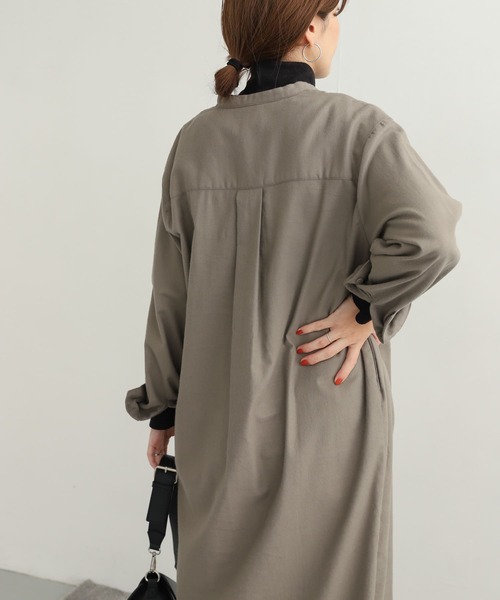 「URBAN RESEARCH DOORS」 長袖ワンピース MEDIUM ネイビー レディース_画像6