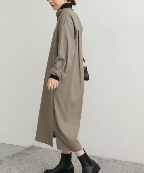 「URBAN RESEARCH DOORS」 長袖ワンピース MEDIUM ネイビー レディース_画像8