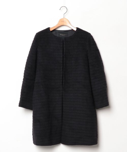 「UNITED ARROWS」 ノーカラーコート 40 ブラック レディース