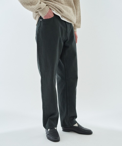ワイドパンツ ジーンズ ESTNATION / AUTHEN カーブポケットデニムパンツ メンズの画像