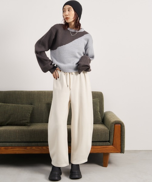 「Auntie Rosa Holiday」 長袖ニット FREE ブルー レディース_画像8