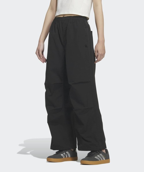 adidas（アディダス） ワイドパンツ パンツ シワ加工プレーンウィーブ