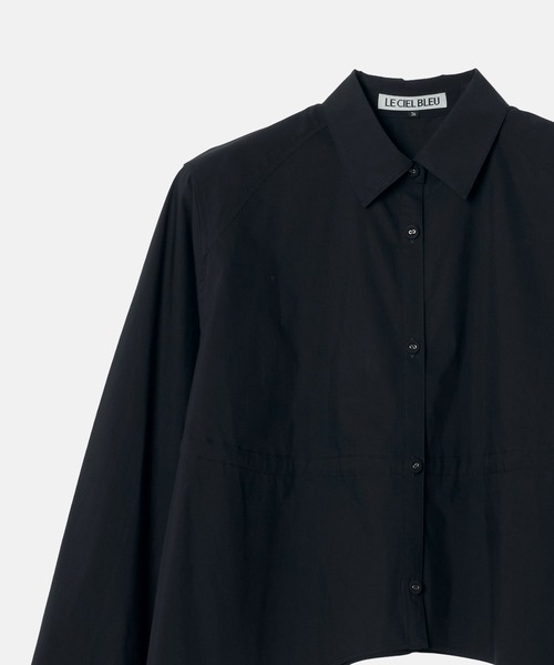 LE CIEL BLEU ドローストリングシャツ お値下げしました◎ LE CIEL BLEU（ルシェルブルー） ブラウス シャツ ドローストリング