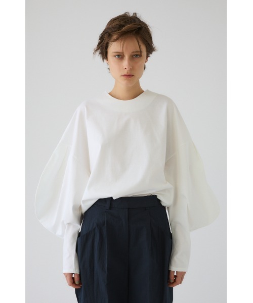 トップス rim RIM.ARK tシャツ Curved line cotton tops カーブド ライン コットン