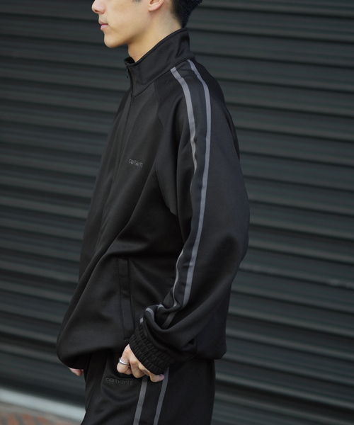 「Carhartt WIP」 ジャージブルゾン LARGE ブラウン メンズの画像