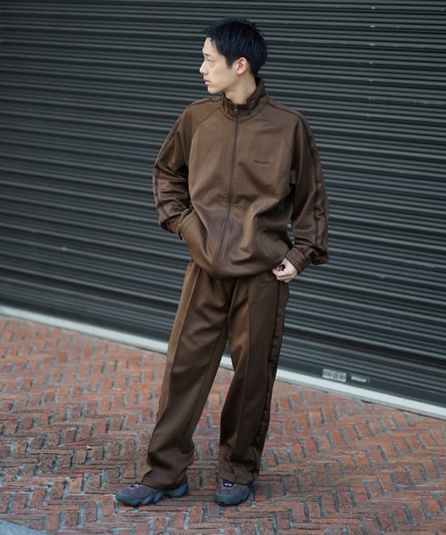 「Carhartt WIP」 ジャージブルゾン LARGE ブラウン メンズの画像