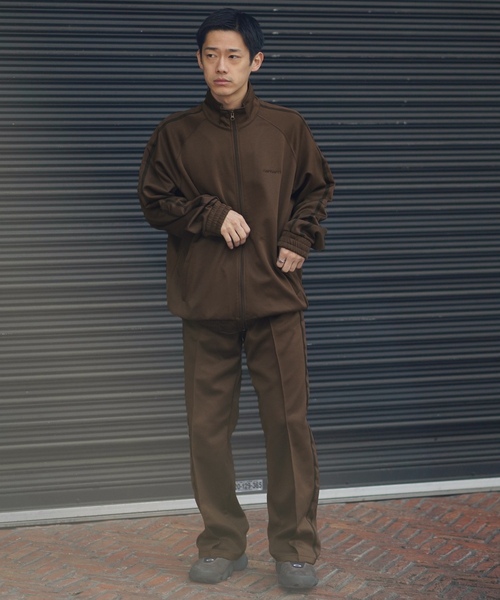 「Carhartt WIP」 ジャージブルゾン LARGE ブラウン メンズの画像