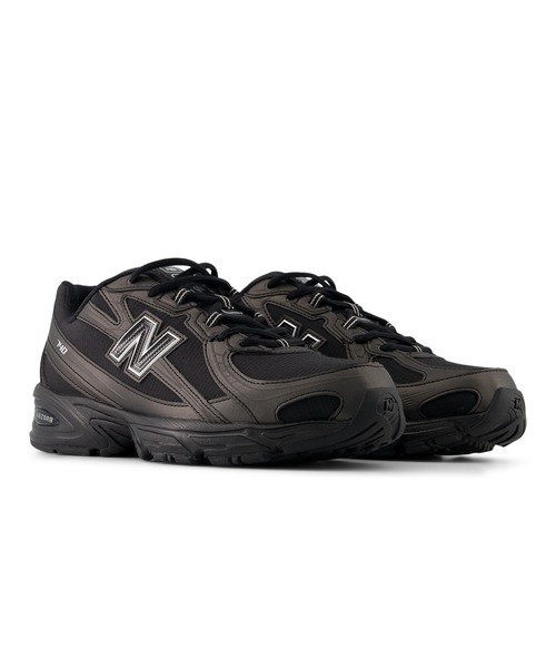 「New Balance」 ローカットスニーカー 23.5cm ブラック レディース_画像4