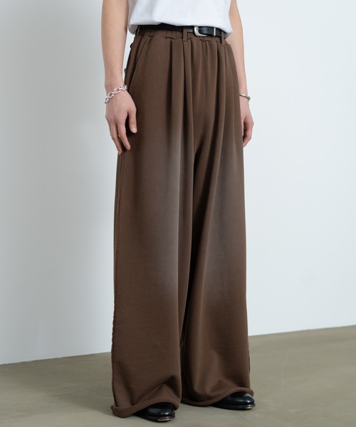 「SINSS」 スウェットパンツ MEDIUM ブラウン メンズの画像