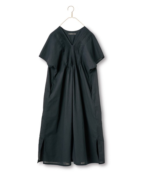 「Sunny clouds」 半袖ワンピース MEDIUM ブラック レディース_画像9