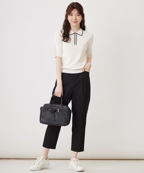 「ANY SIS」 半袖ニット 4 グレー レディース_画像2