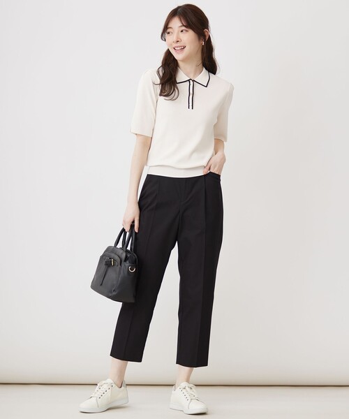 「ANY SIS」 半袖ニット 4 グレー レディース_画像3