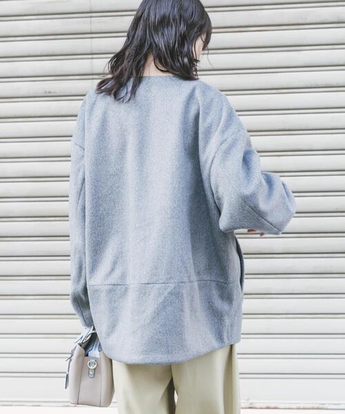 「ITEMS URBANRESEARCH」 ノーカラージャケット FREE アイボリー レディース_画像5