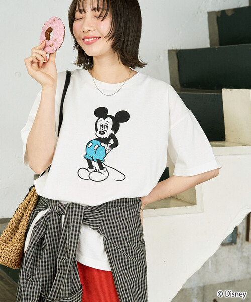 ROKU ミッキーTシャツ 未使用 6（ロク）の「＜6(ROKU)＞MICKEY/Tシャツ（Tシャツ/カットソー）」 - WEAR