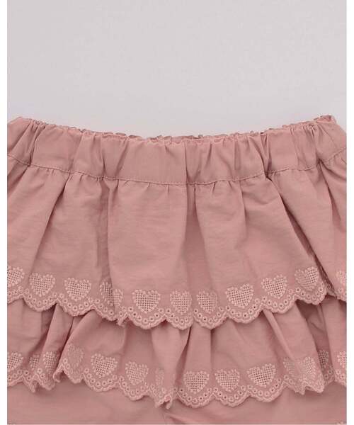 パンツ 「安心・快適/スカート見えパンツ」ハート刺しゅうスカラップ