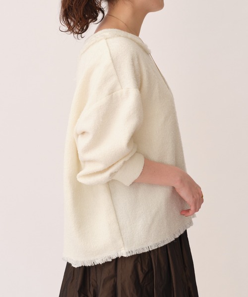 「BEARDSLEY」 7分袖ブラウス FREE ネイビー レディース_画像5