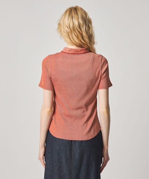 カーディガン 「Steven Alan」リブ ハーフスリーブ シャツカーディガン レディースの画像