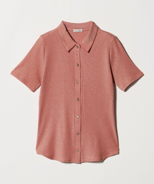 カーディガン 「Steven Alan」リブ ハーフスリーブ シャツカーディガン レディースの画像