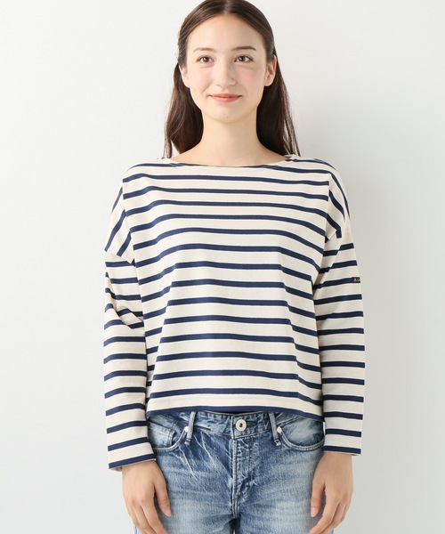 「Le Minor」 7分袖カットソー FREE ネイビー レディース_画像5