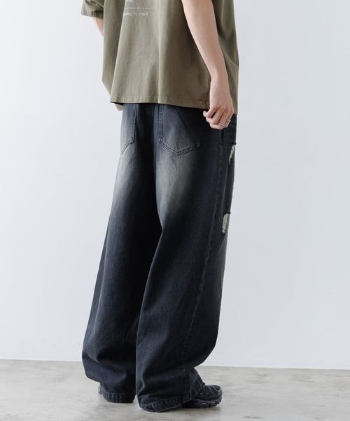 「PBLIM」 デニムパンツ MEDIUM ブルー レディース_画像3