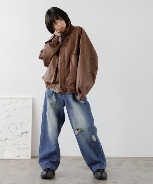「PBLIM」 デニムパンツ MEDIUM ブルー レディース_画像9