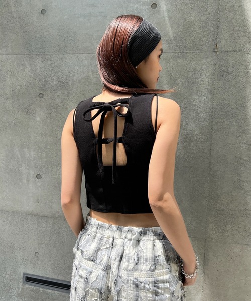 Ameri（アメリ） タンクトップ ノースリーブ MEDI SWEET BACK STYLE