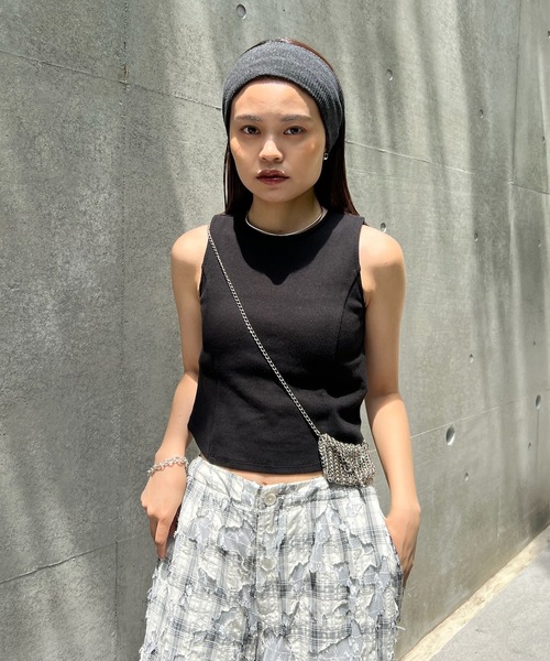 Ameri（アメリ） タンクトップ ノースリーブ MEDI SWEET BACK STYLE