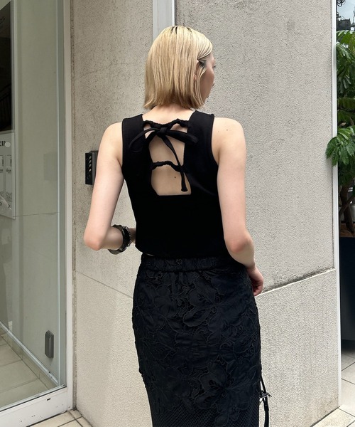 Ameri（アメリ） タンクトップ ノースリーブ MEDI SWEET BACK STYLE