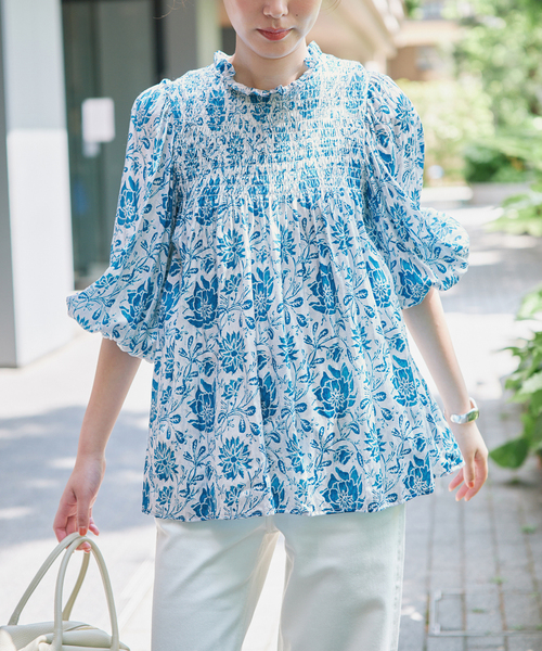 新品　SLOBE IENA habi Flower blouse 長袖ブラウス SLOBE IENA（スローブイエナ） ブラウス シャツ 「シリーズあり