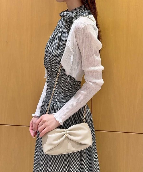 SNIDEL（スナイデル） ワンピース フリルスリーブチェックワンピース