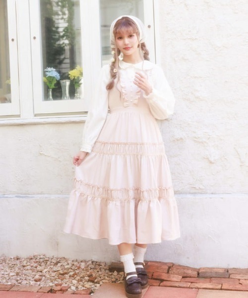 「axes femme POETIQUE」 ノースリーブワンピース MEDIUM ブラック レディース_画像2