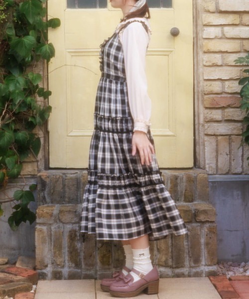 「axes femme POETIQUE」 ノースリーブワンピース MEDIUM ブラック レディース_画像3