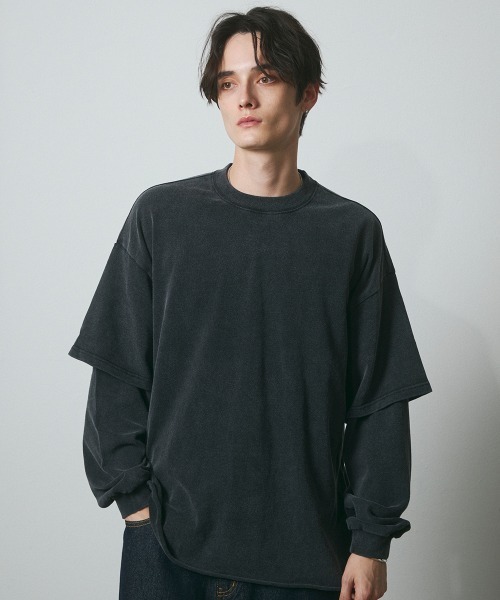 DAZE tシャツ フェイクレイヤード ロングスリーブTシャツ メンズ