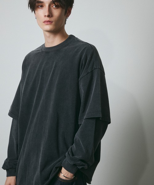 Naptime. フェイクレイヤードロングTシャツ Sサイズ DAZE tシャツ フェイクレイヤード ロングスリーブTシャツ メンズ