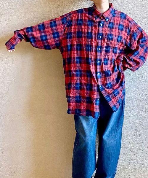「JOURNAL STANDARD LUXE」 長袖シャツ - レッド レディース_画像3