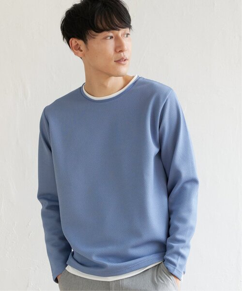 「ikka」 長袖Tシャツ L ネイビー メンズ_画像8