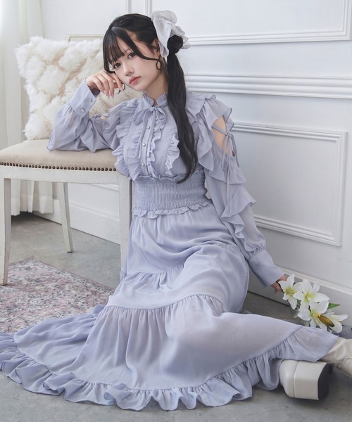 夢展望（YUMETENBO） ワンピース プチハイネックティアードロング