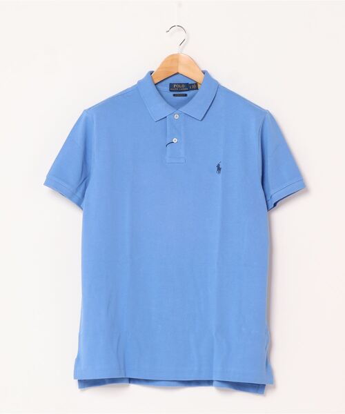 Polo Ralph Lauren カスタムスリムフィット ポロシャツ M 青 カスタム スリム フィット メッシュ ポロシャツ | ラルフ