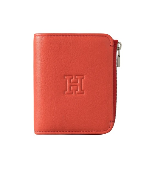 未使用　HIROFU ヒロフ　プラティカ　レザー二つ折り財布 濃紺　袋付き HIROFU（ヒロフ） 財布 「プラティカ」二つ折り財布 レザー コンパクト
