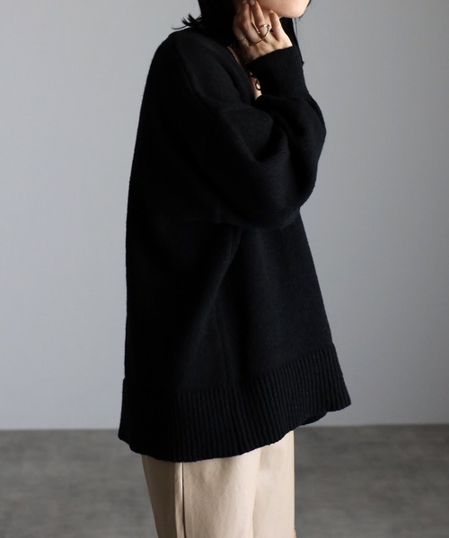 ap retro ニット セーター AW 深Vネックプルオーバーニット レディース