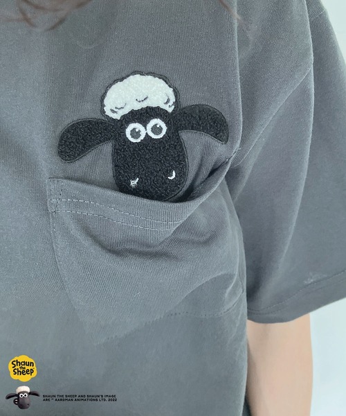 ひつじのショーン ショーンのポケット付き ロングスリーブtシャツ Vzlxxpr25n Clubgetfit Ch