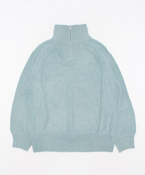 ニット セーター ハーフジップタニットプルオーバー レディース