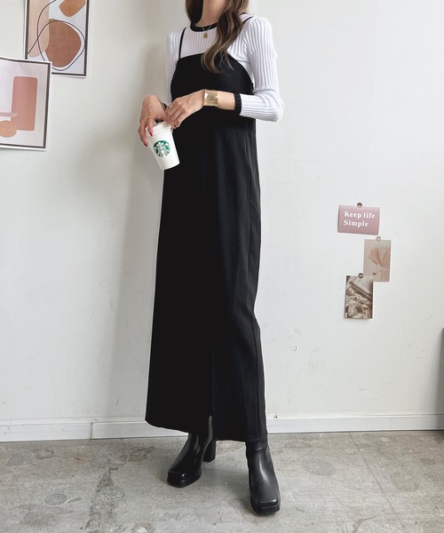 ワンピース スリットキャミワンピース レディース : 68406773  