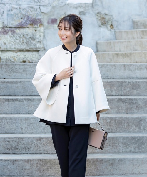 Sono（ソーノ） ノーカラーコート コート 「SONO/ソーノ」マシュマロ