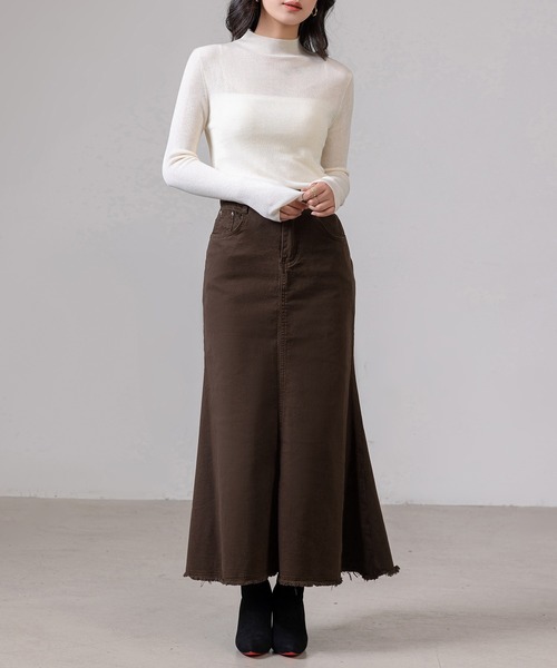 DAY CLOSET デニムスカート 「大きいサイズあり/ロング丈」 旬の