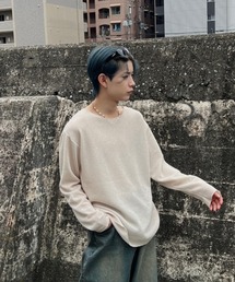セーター ニット 「Chikashitsu +」see-through long sleeve knit メンズ レディース｜ZOZOTOWN Yahoo!店